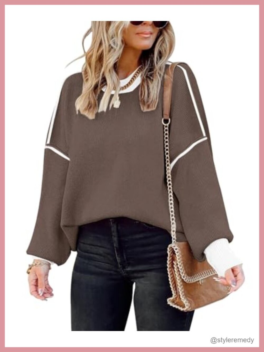 Oversized Batwing Sleeve Pullover Sweater Tunic Top Viscose Nylon Soft Knit